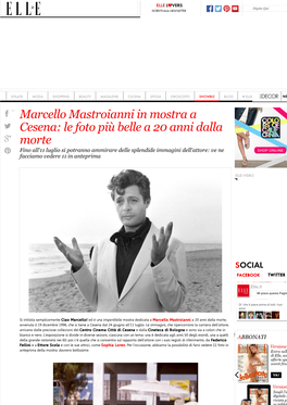 Marcello Mastroianni in Mostra a Cesena