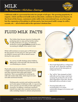 Fluid Milk Facts