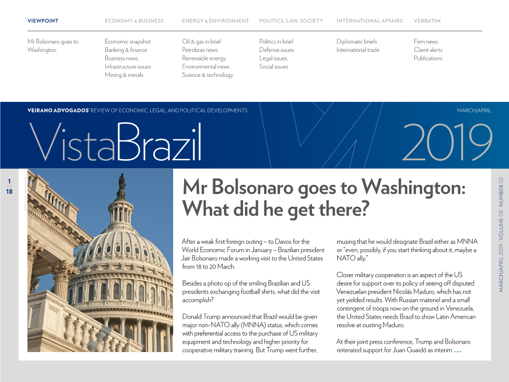 Mr Bolsonaro Goes to Washington: · NUMBER NUMBER ·