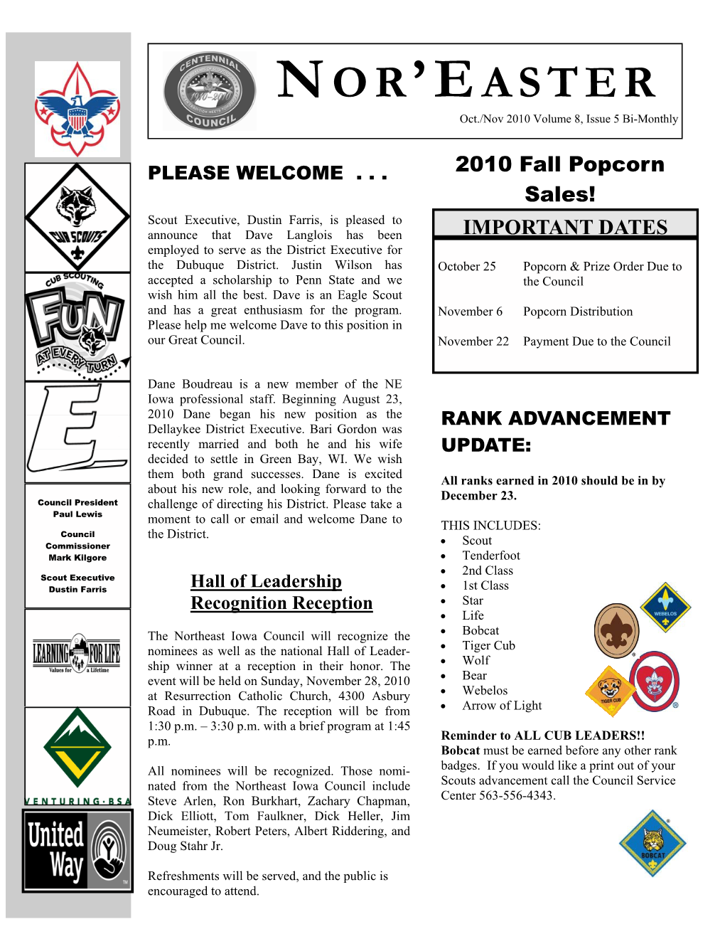 Sept. Oct Newsletter