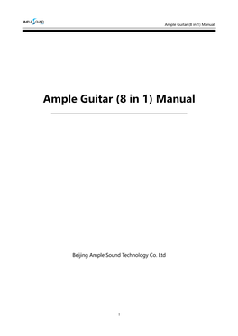 Ample Guitar (8 in 1) Manual