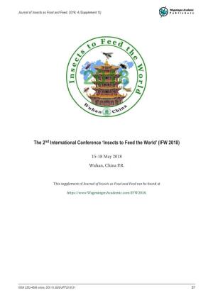 Journal of Insects As Food and Feed, 2018; 4 (Supplement 1)) Publishers