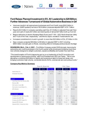 Ford- Q4 2020 Earnings Release FINAL
