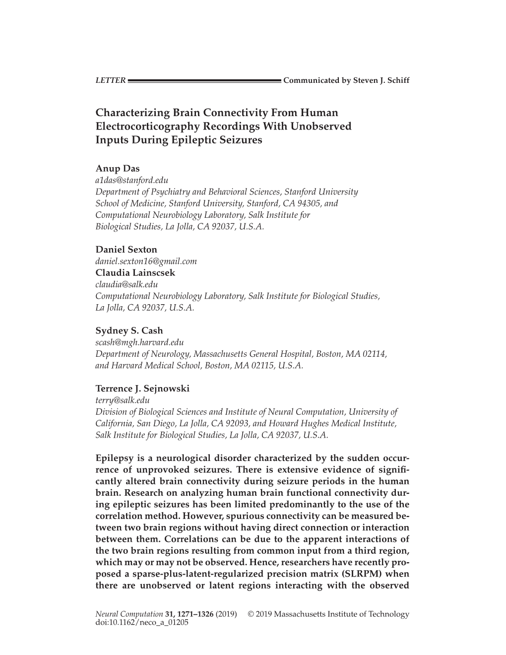 Characterizing Brain Connectivity from Human Electrocorticography (Ecog) Recordings with Unobserved Inputs During Epileptic Seiz