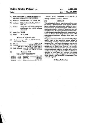 United States Patent (19) (11) 4,146,454 Haber (45) 'Mar