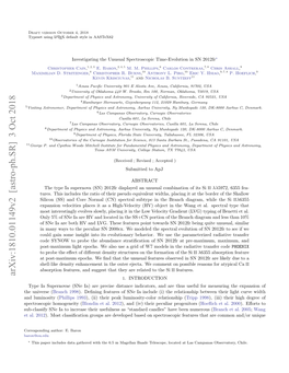 Investigating the Unusual Spectroscopic Time-Evolution in SN 2012Fr∗