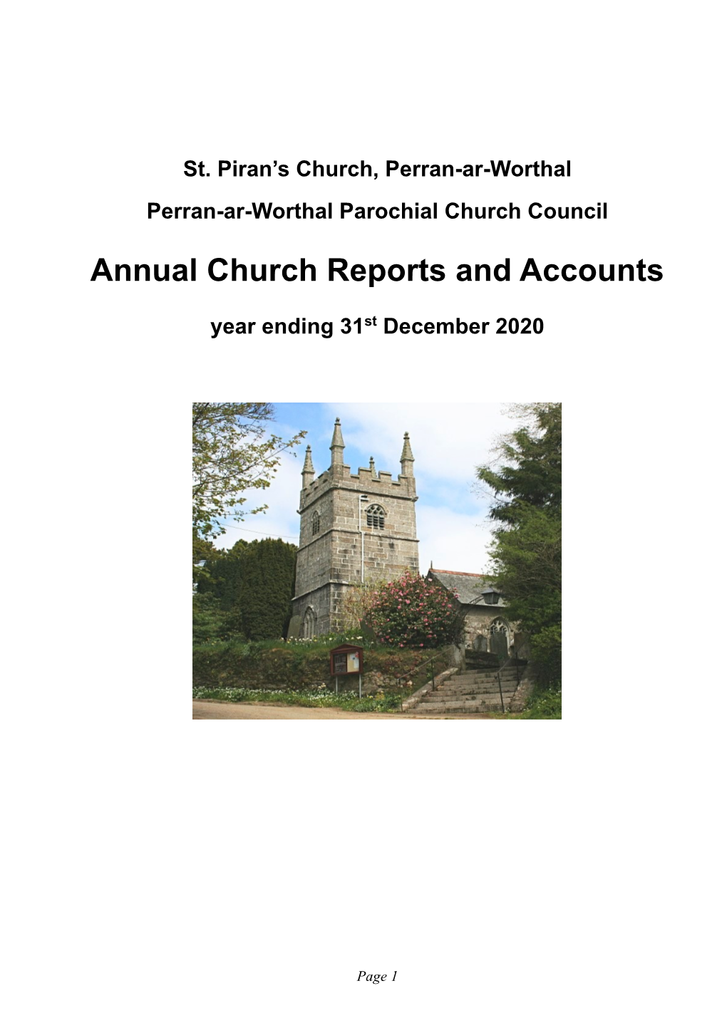 Annual Church Reports and Accounts