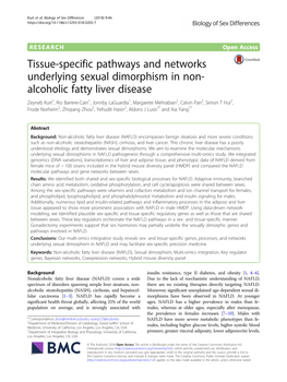 Tissue-Specific Pathways and Networks Underlying Sexual