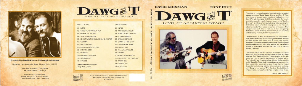 Produced by David Grisman for Dawg Productions 13 - OPUS 38 13 - FANNY HILL on His “Opus 38”