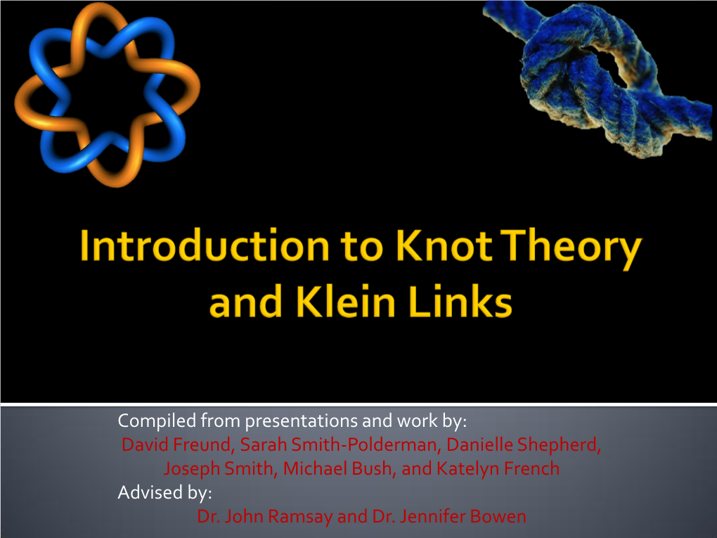 An Introduction to Knot Theory