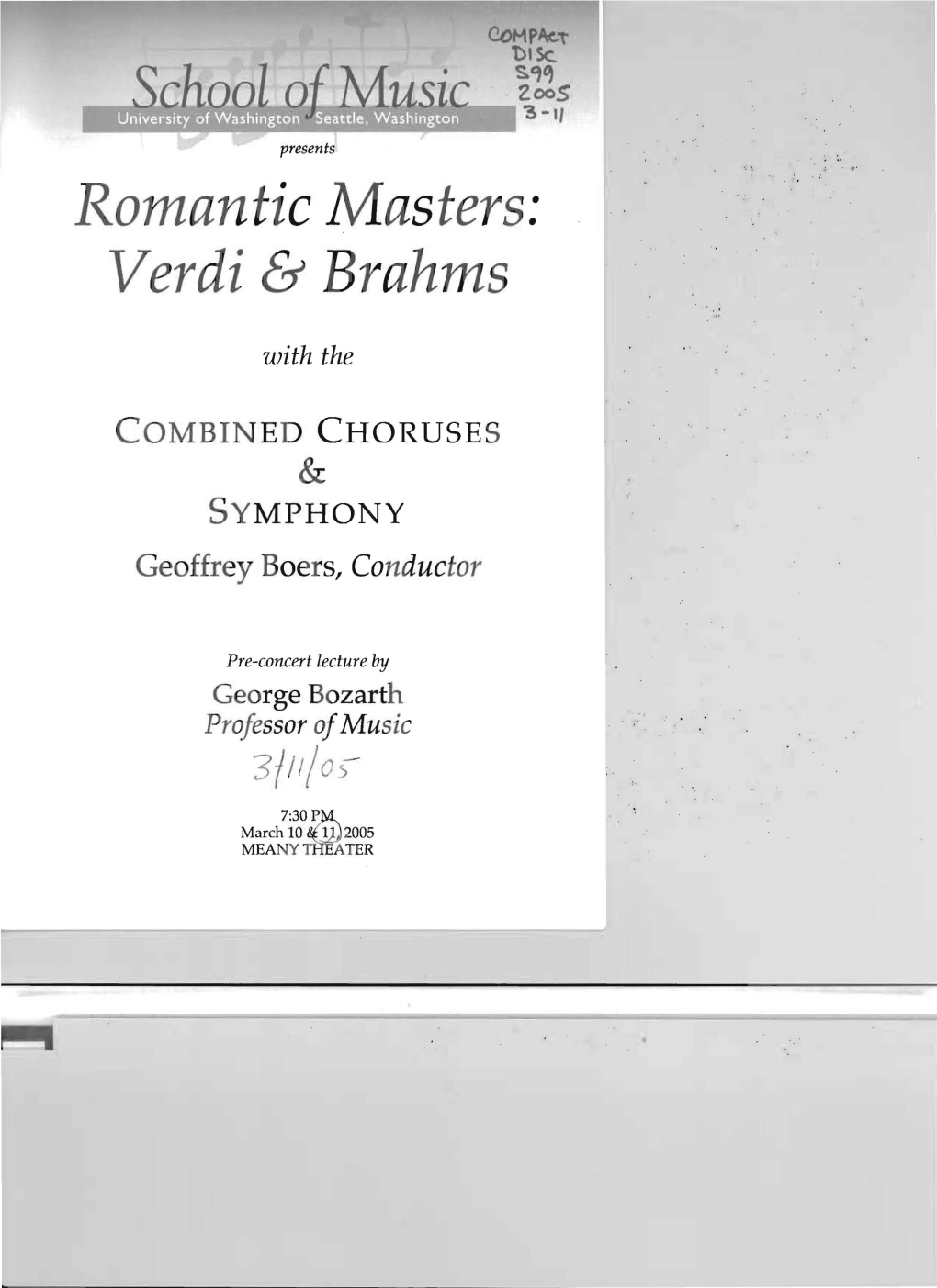 Romantic Masters: Verdi & Brahms