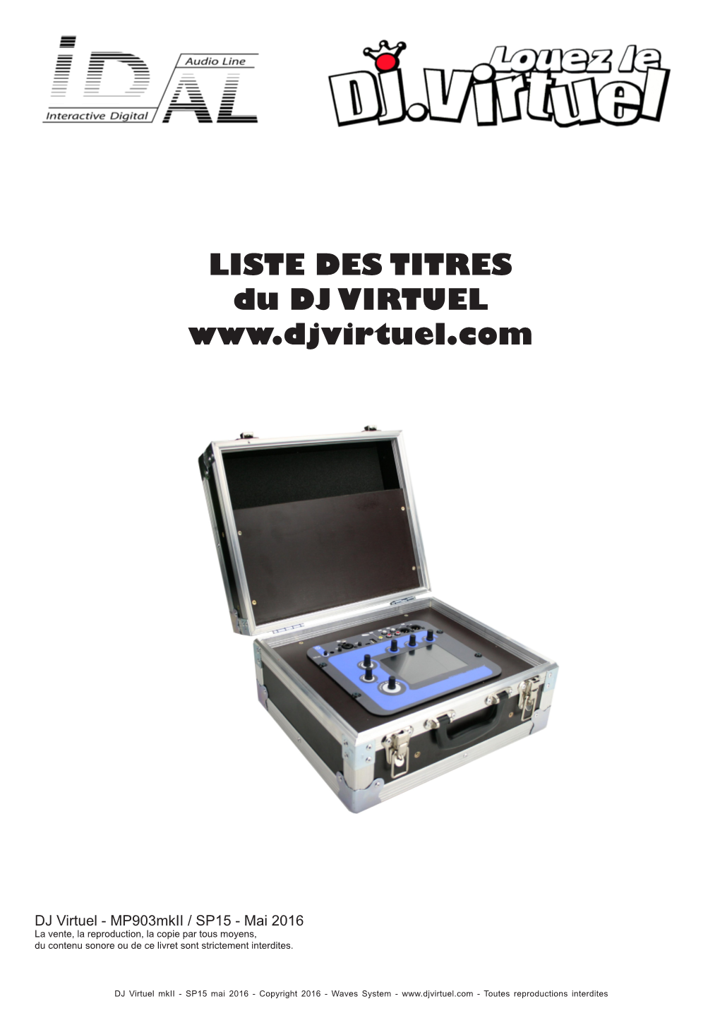 LISTE DES TITRES Du DJ VIRTUEL