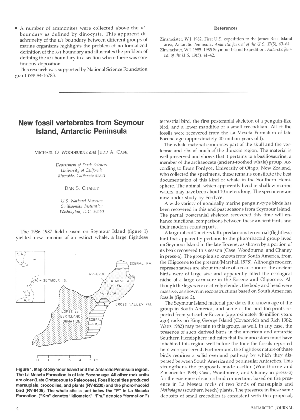 New Fossil Vertebrates from Seymour Island, Antarctic Peninsula