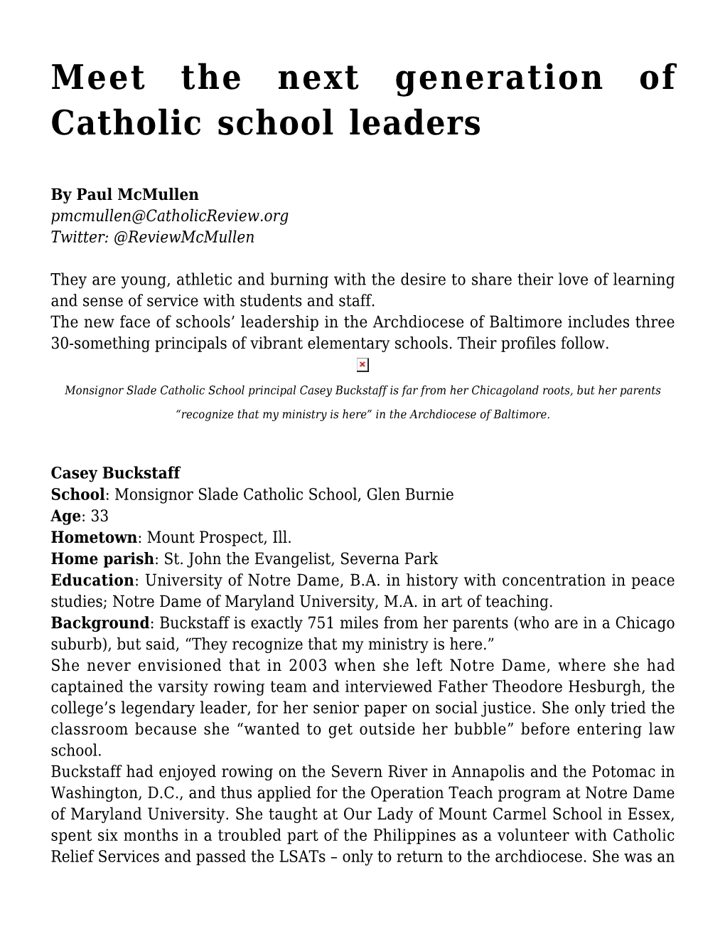 Meet the Next Generation of Catholic School Leaders