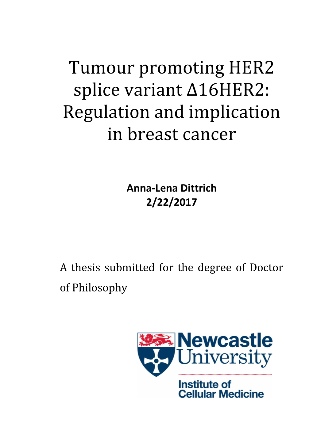 Regulation and Implication in Breast Cancer