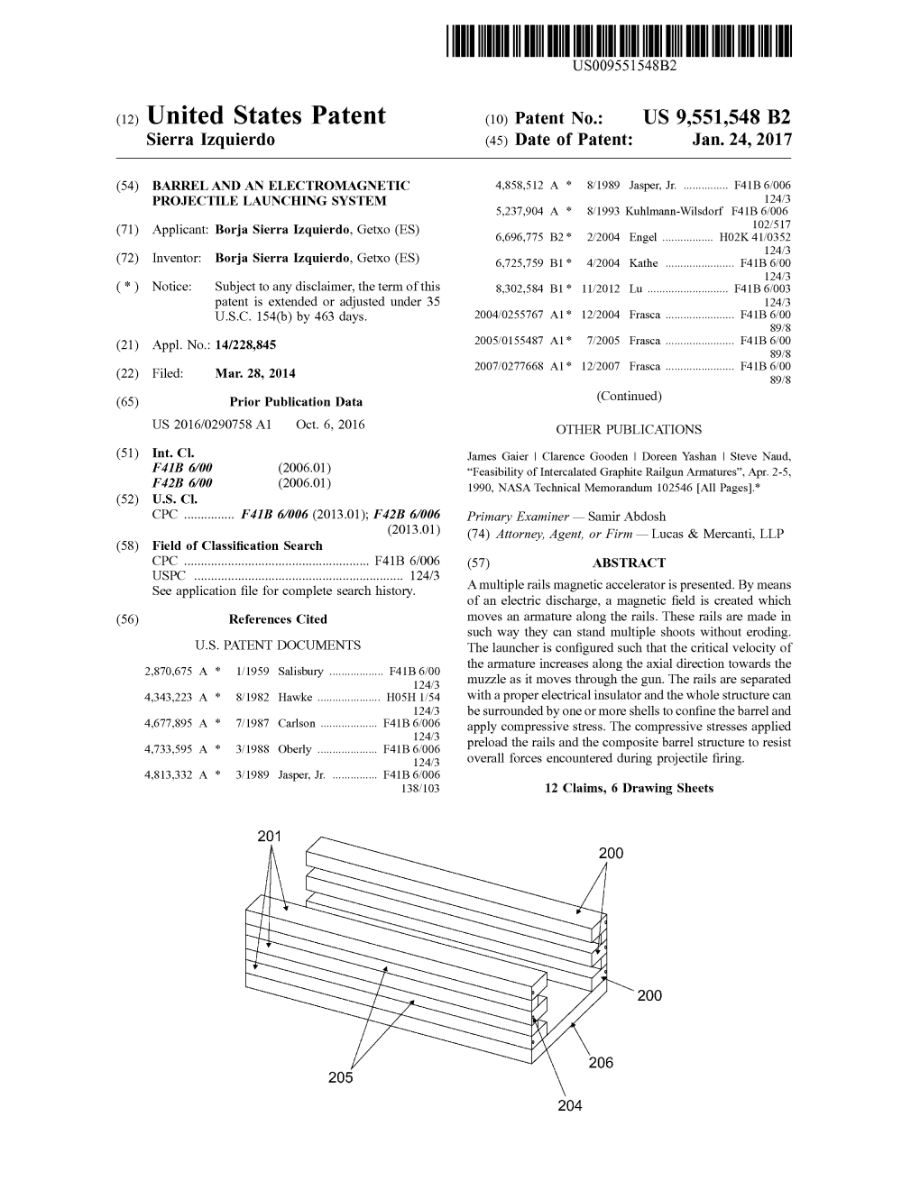 United States Patent (10) Patent No.: US 9,551,548 B2 Sierra Izquierdo (45) Date of Patent: Jan