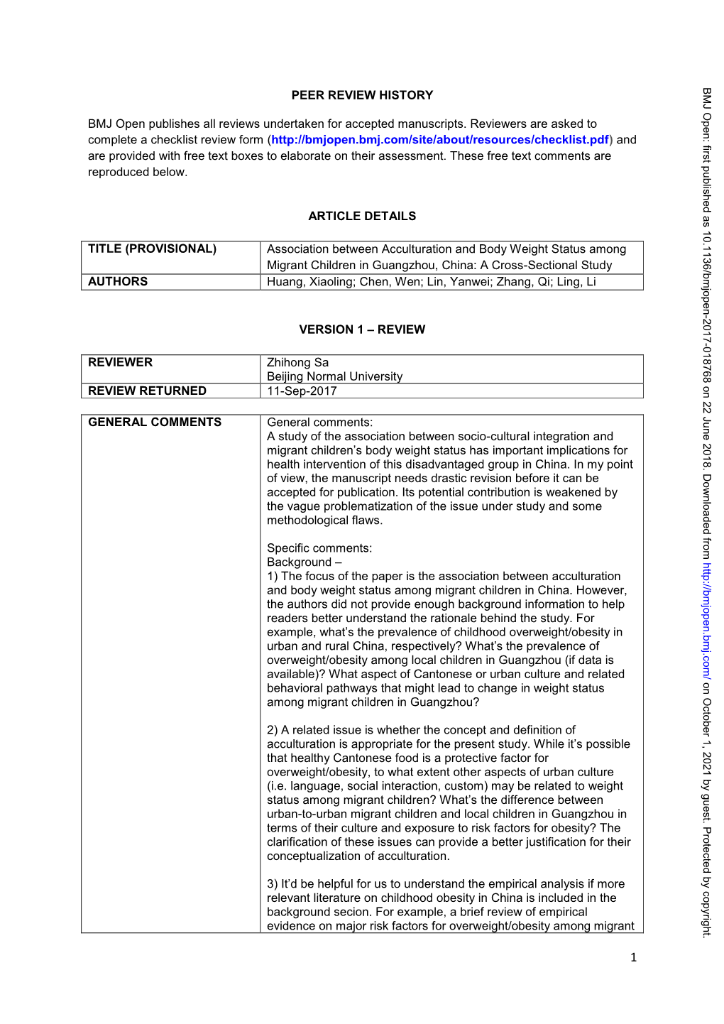 Association Between Acculturation and Body Weight