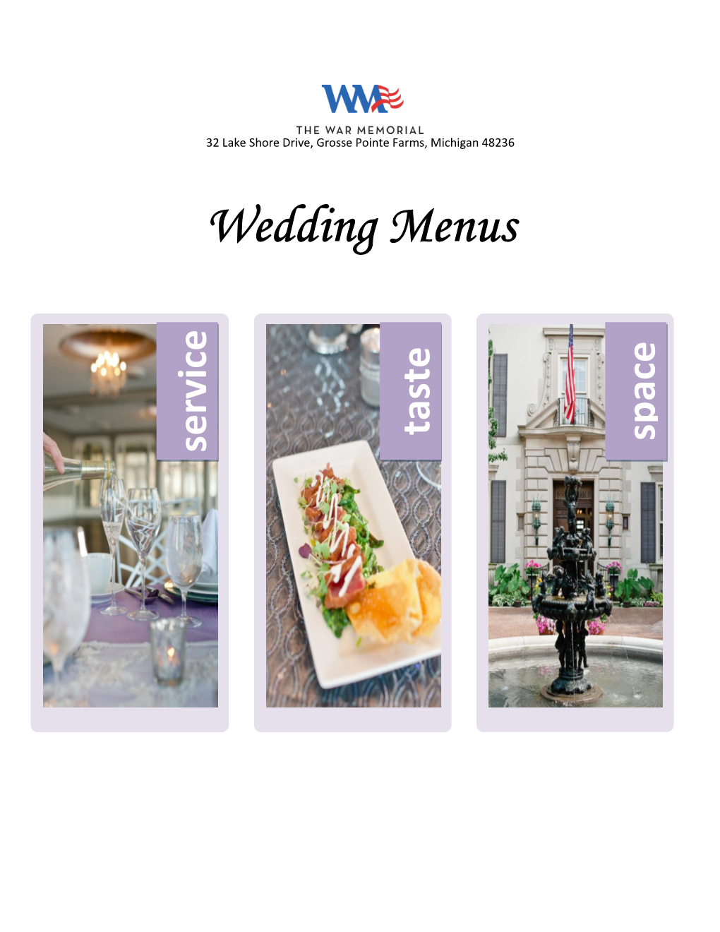 Wedding Menus