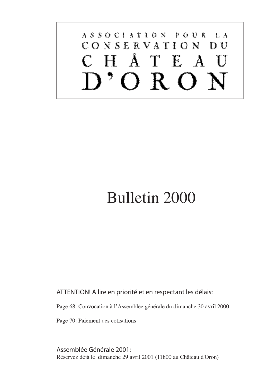 Bulletin 2000