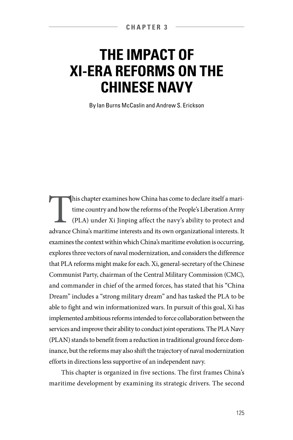 The Impact of Xi-Era Reforms on the Chinese Navy