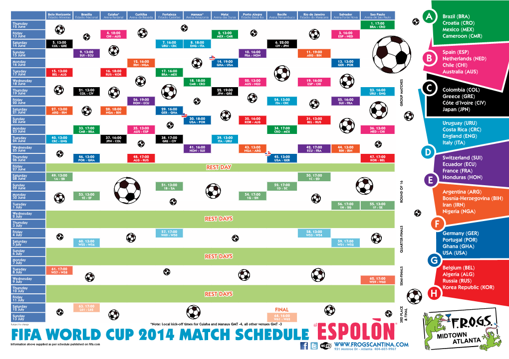 Fifa World Cup 2014 Match Schedule Tm