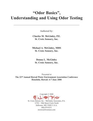 Understanding and Using Odor Testing