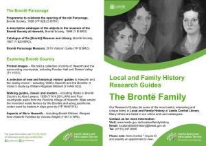 The Brontë Family the Moorland Made Famous by the Brontës and Along Packhorse Routes Used by Traders in Days Gone by (YP HAW 914)