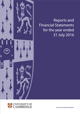 Annual Report 2016 Annual Report of the Council for the Academical Year 2015–16