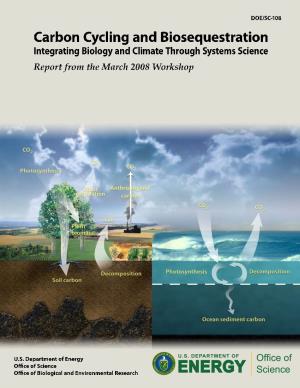 Carbon Cycling and Biosequestration Workshop Report, March 2008