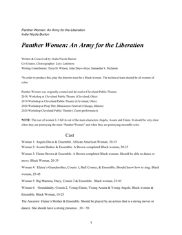 Panther Women an Army for the Liberation India Nicole Burton.Pdf