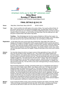 Ilkley Moor Sunday 3Rd March 2019 a Historic and Yorkshire Superleague Event