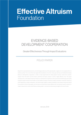 Evidence-Based Development Cooperation