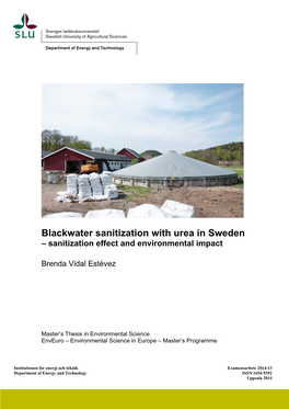 Blackwater Sanitization with Urea in Sweden – Sanitization Effect and Environmental Impact