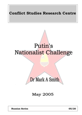 Putin's Nationalist Challenge