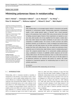 Minimizing Polymerase Biases in Metabarcoding