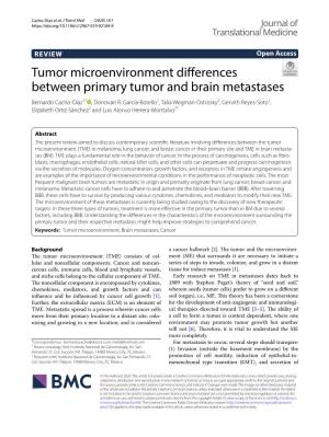 Tumor Microenvironment Differences Between Primary Tumor and Brain