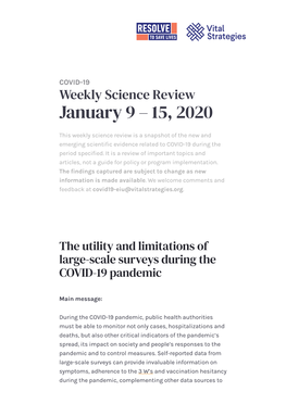 Science Review January 9 – 15, 2020