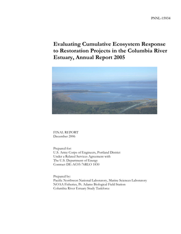 Evaluating Cumulative Ecosystem Response to Restoration Projects in the Columbia River Estuary, Annual Report 2005