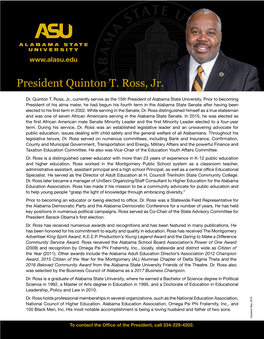President Quinton T. Ross, Jr