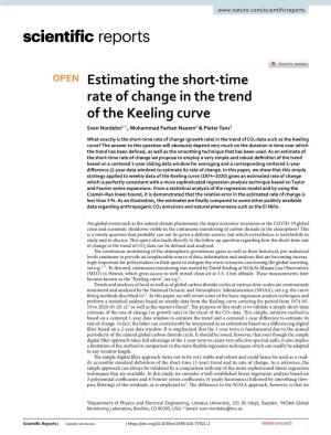 Estimating the Short-Time Rate of Change in the Trend of the Keeling Curve