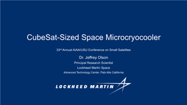 Cubesat-Sized Space Microcryocooler