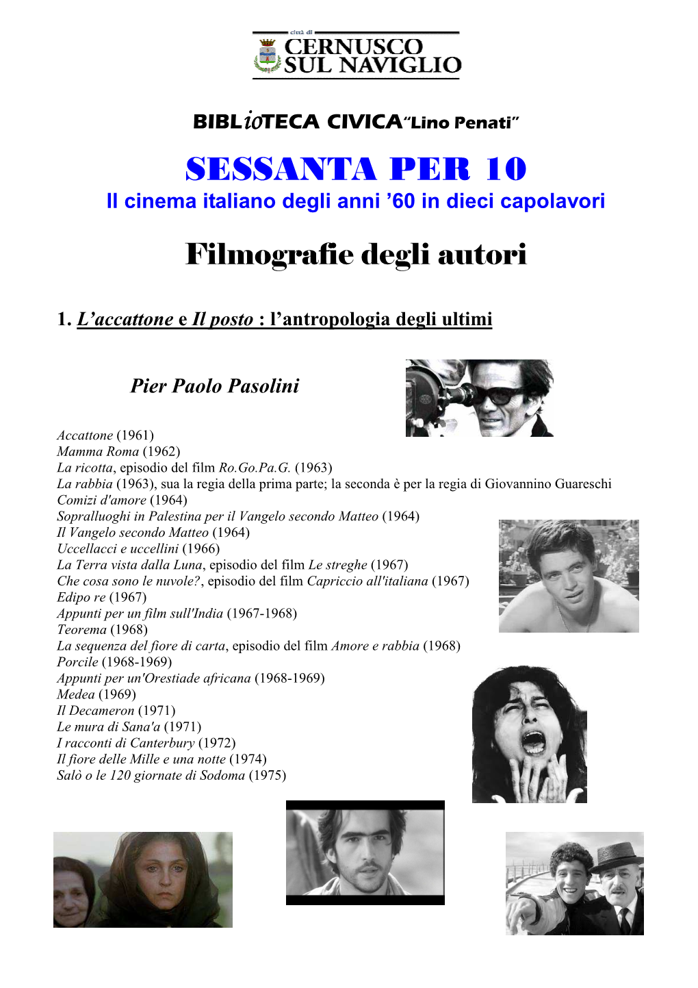 Filmografie Degli Autori