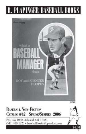 R. Plapinger Baseball Books