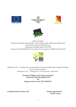 Regione Siciliana Assessorato Regionale Dell'agricoltura, Dello