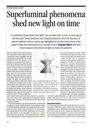 Superluminal Phenomena Shed New Light on Time