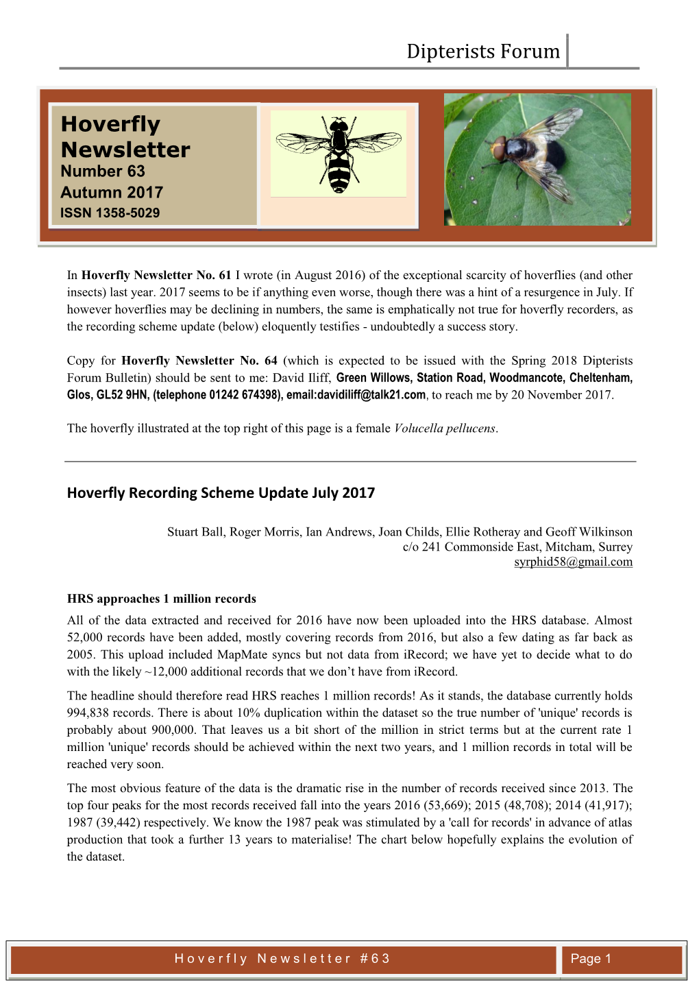 Hoverfly Newsletter No