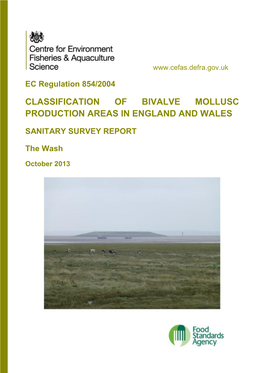 SANITARY SURVEY REPORT the Wash October 2013