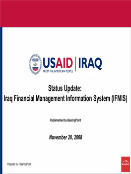 Iraq Financial Management Information System (IFMIS)