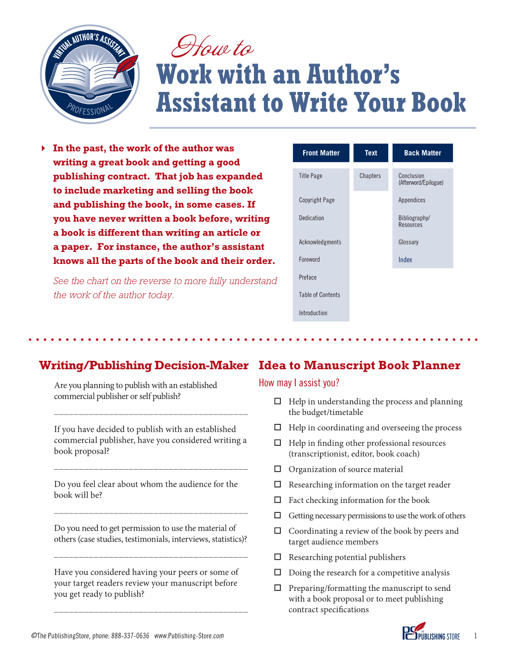 Work with an Author's Assistant to Write Your Book