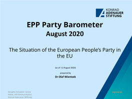 EPP Party Barometer August 2020